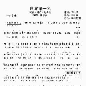 世界第一名_歌谱投稿_词曲:郭之仪 郭之仪