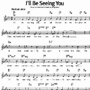蓝调音乐:I'll Be Seeing You_外国歌谱