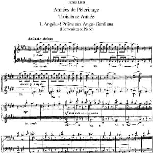 李斯特 旅游岁月 第三集 S.163 No.1 祈祷之钟声 钢琴谱 李斯特