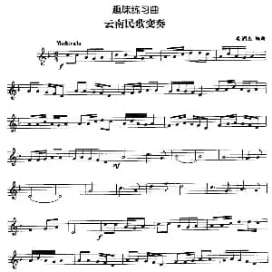 趣味练习曲 云南民歌变奏