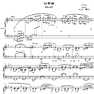G minor Ballade 钢琴谱