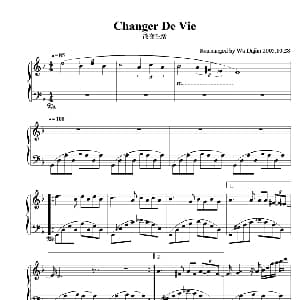 Changer De Vie 钢琴谱