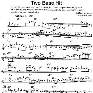 萨克斯谱 | Two Base Hit