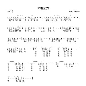 你在远方_通俗唱法乐谱_词曲:徐磊乐 徐磊乐