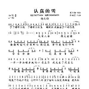 认真的雪_歌曲简谱_词曲:薛之谦 薛之谦