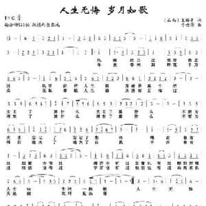 人生无悔 岁月如歌_民歌简谱_词曲:王若青 于世亮