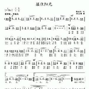 握住阳光_民歌简谱_词曲:韩水平 刘启明
