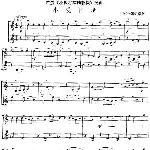 小提琴谱 | 霍曼 小提琴基础教程 选曲 小爱国者 二重奏 意 卡姆帕诺利