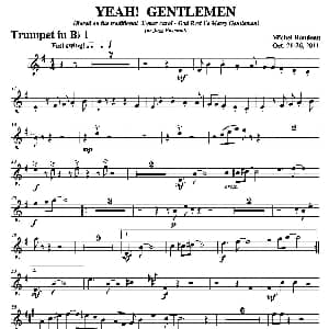 YEAH! GENTLEMEN 第一降B小号分谱