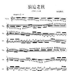 猫追老鼠_歌曲简谱_词曲: 杨会林曲