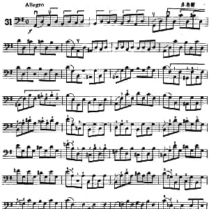 鲍斯特列姆大提琴练习曲 31 34