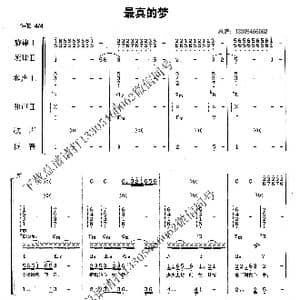 最真的梦_歌曲简谱