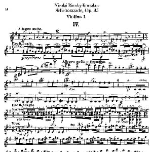 小提琴谱 | Scheherazade Ⅳ Op.35 第一小提琴 Nicolai Rimsky Korsakov 科萨科夫