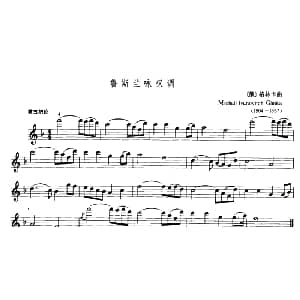 小提琴谱 | 鲁斯兰咏叹调 俄 格林卡