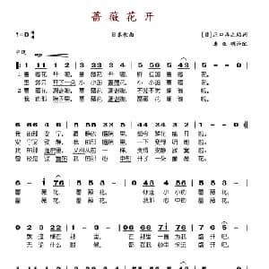 蔷薇花开 日本 _外国歌谱_词曲: 唐亚明译配