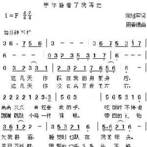 等你睡着了我再走_民歌简谱_词曲:宋继军 周善儒