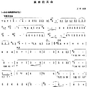 笛子谱 | 美丽的天山 王铁锤