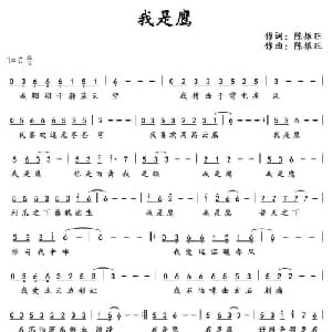 我是鹰_通俗唱法乐谱_词曲:陈振旺 陈振旺