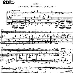小提琴谱 | Violin Sonata No.8 in G Major Op.30 No.3 小提琴 钢琴伴奏