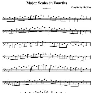 Major Scales in 4ths Euphonium 上低音号练习教材选曲