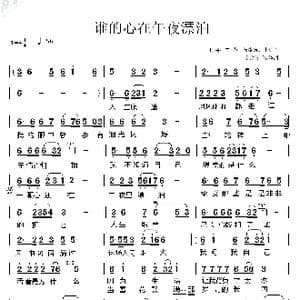 谁的心在午夜漂泊_歌谱投稿_词曲:三力 徐晓岚 李勇军 三力 徐晓岚 李勇军