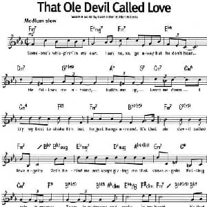 蓝调音乐:That Ole Devil Called Love_外国歌谱