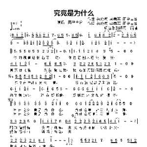 究竟是为什么_歌曲简谱_词曲:徐晓岚 李勇军 雨中百合 徐晓岚 李勇军 雨中百合