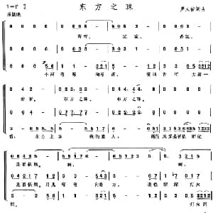 东方之珠_合唱歌谱_词曲:罗大佑 罗大佑