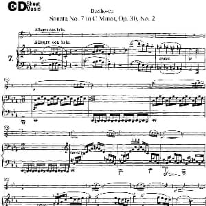 小提琴谱 | Violin Sonata No.7 in C Minor Op.30 No.2 小提琴 钢琴伴奏