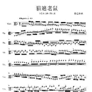 猫追老鼠_歌曲简谱_词曲: 杨会林作曲