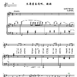 不要责备我吧,妈妈_歌曲简谱