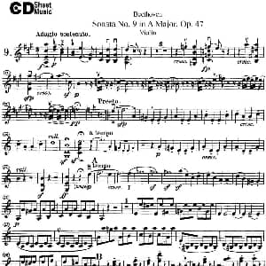 小提琴谱 | Violin Sonata No.9 in A Major Op.47