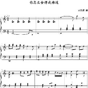 你怎么舍得我难过 钢琴谱 黄品源