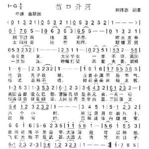 信口开河_歌曲简谱_词曲:刘祚志 刘祚志