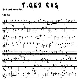 萨克斯谱 | TIGER RAG 四重奏