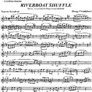 萨克斯谱 | RIVERBOAT SHUFFLE 四重奏 高音萨克斯分谱