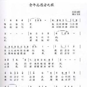 中国青年志愿者之歌_歌谱投稿_词曲:刘京山 臧云飞