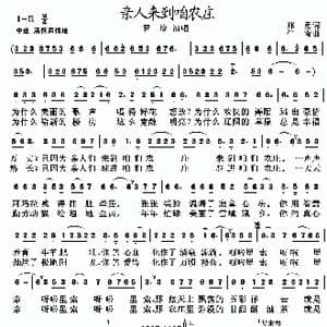 亲人来到咱农庄_歌谱投稿_词曲:西藏兵歌 仁青