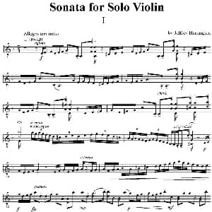 小提琴谱 | Sonata for Solo violin 小提琴奏鸣曲 I 哈林顿