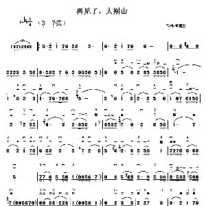 二胡谱 | 再见了 大别山 二胡谱 雷远生