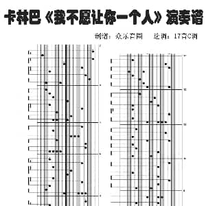 我不愿让你一个人 拇指琴卡林巴琴演奏谱 阿信 冠佑 / 阿信
