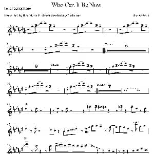 萨克斯谱 | Who CanIt Be Now 次中音萨克斯