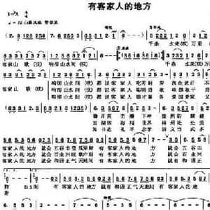 有客家人的地方_民歌简谱_词曲:江家一 赖俊才