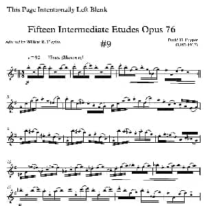 萨克斯谱 | 中级练习曲15首 Op76 9 D 波帕尔