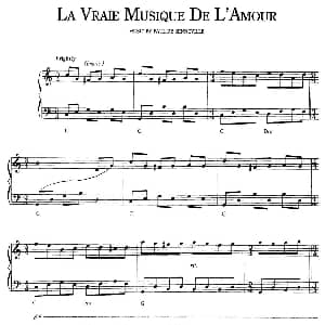 La Vraie Musique De L'Amour 钢琴谱