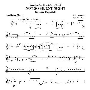 萨克斯谱 | NOT SO SILENT NIGHT 上低中音萨克斯分谱