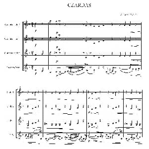 萨克斯谱 | 查尔达斯舞曲 四重奏 Czardas