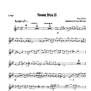 萨克斯谱 | Pavane Opus 50 bB Part