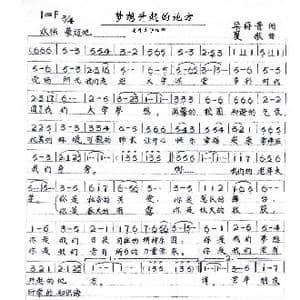 梦想升起的地方_歌谱投稿_词曲:梁得贵 夏歌