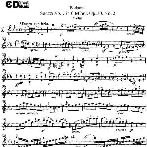 小提琴谱 | Violin Sonata No.7 in C Minor Op.30 No.2